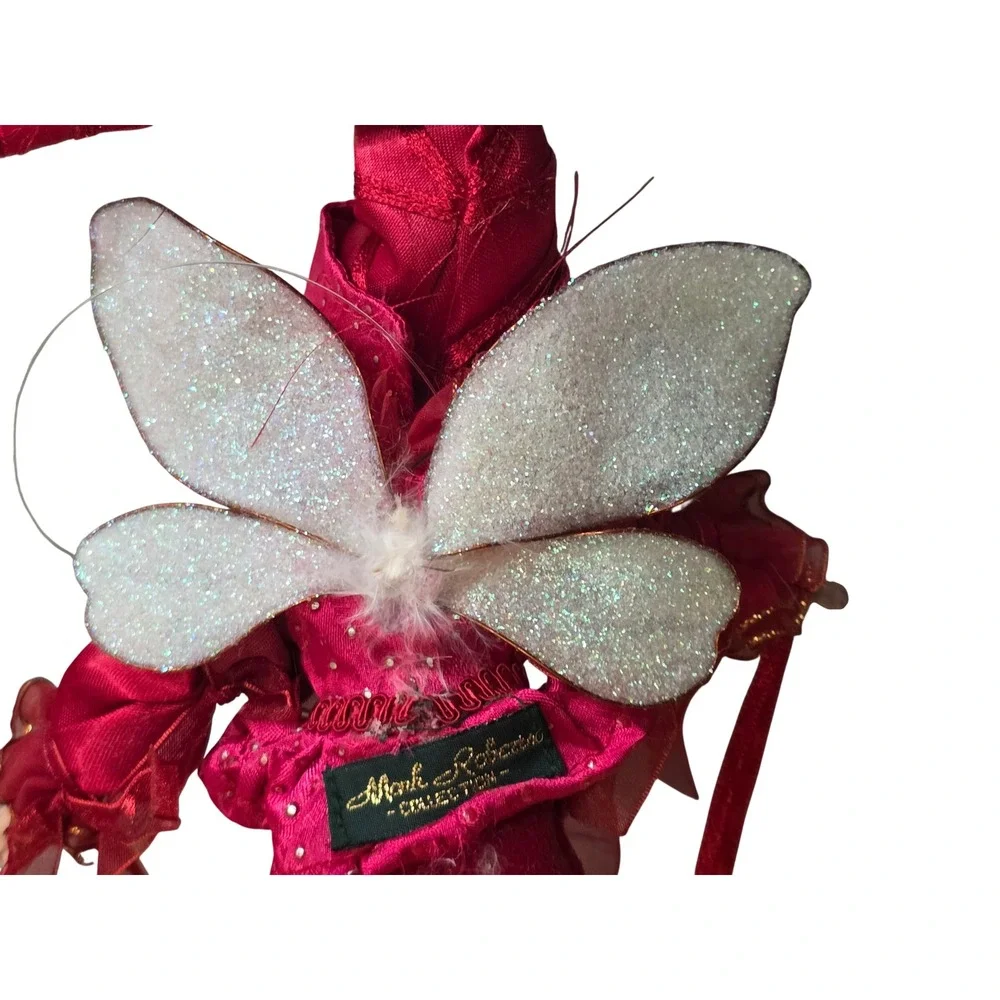 Mark Roberts Christmas Fairy Elf Red Velvet Glitter Wings‎ Limited Edition Doll